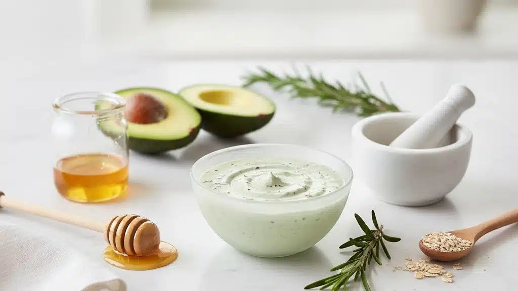 Máscara caseira com ingredientes naturais para eliminar rugas do rosto