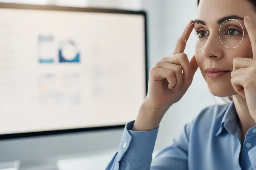 Técnicas práticas para descansar a vista durante o trabalho