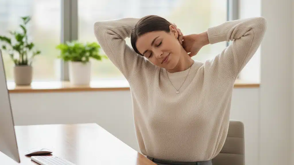 Exercícios simples para aliviar a dor no pescoço em 10 minutos